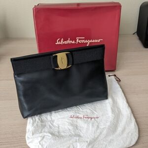 Vintage Salvatore Ferragamo Vara Clutch Bag